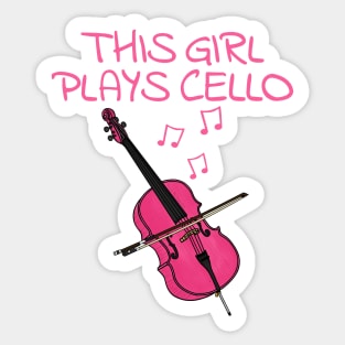 This Girl Plays Cello, Female Cellist Sticker